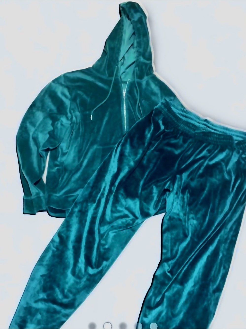 PINK Victoria's Secret Emerald Green Lounge Pants SZ S and XS Hoodie Set